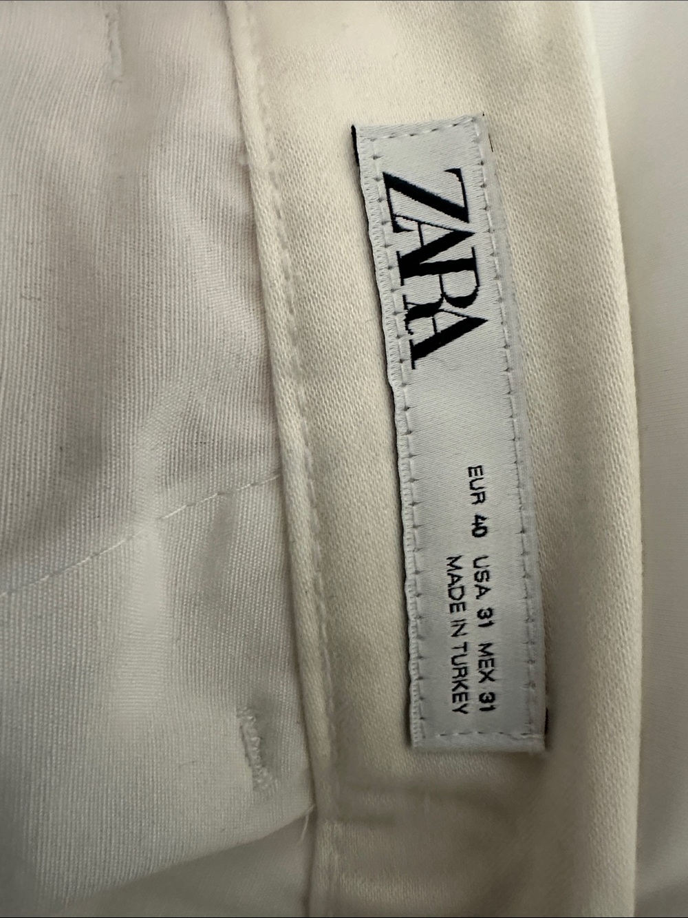 Zara Men's Cream Dress Pants - Slim Tailored Style - Picture 2 of 4